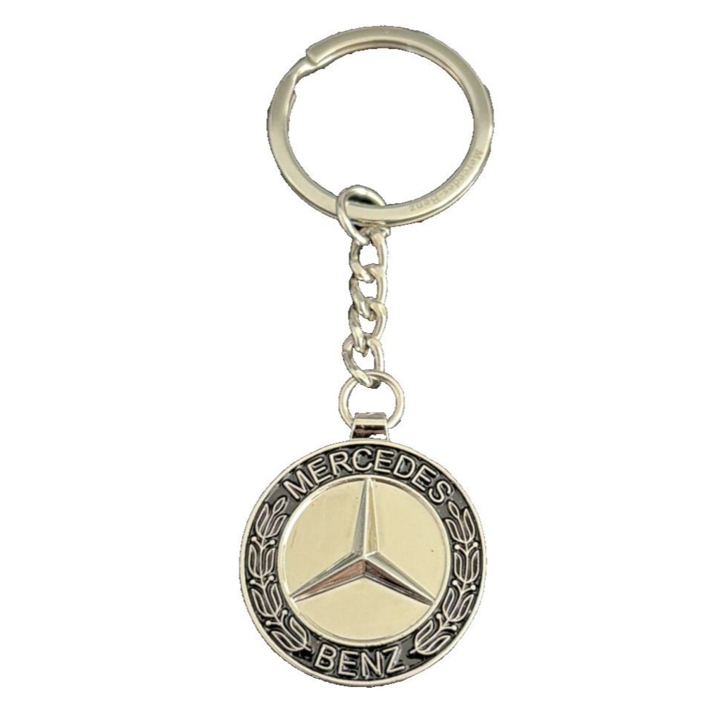 Vintage Mercedes Benz of Wilsonville Oregon Dealer Keychain Metal Laurel Wreath